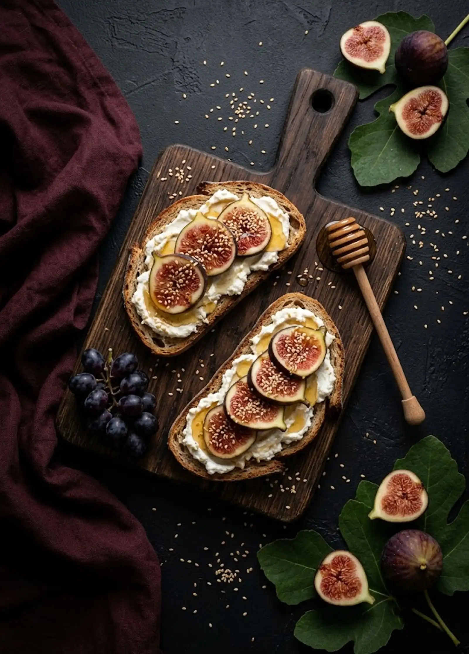 fig and ricotta toast